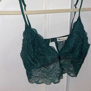 Madewell Liana longline bralette in emerald